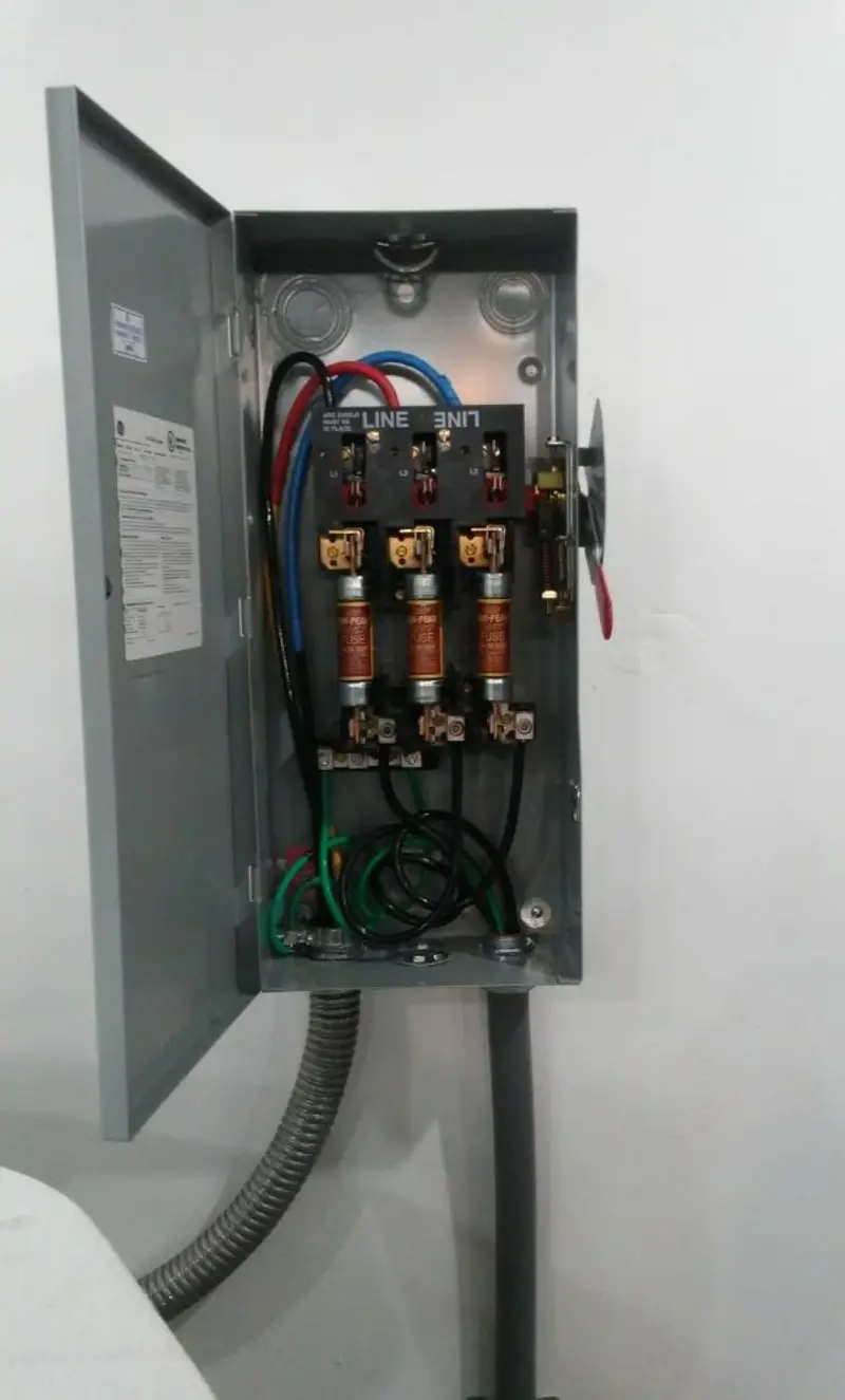 Three-phase disconnect switch installed for Electrical Wiring & Rewiring in Chester